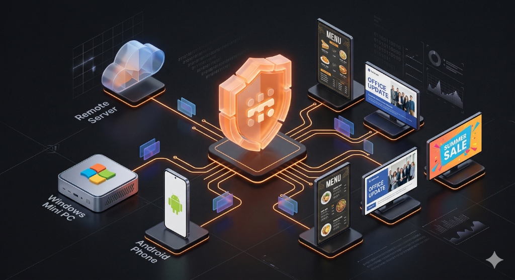 Digital Signage - Arsitektur Sistem Tailscale